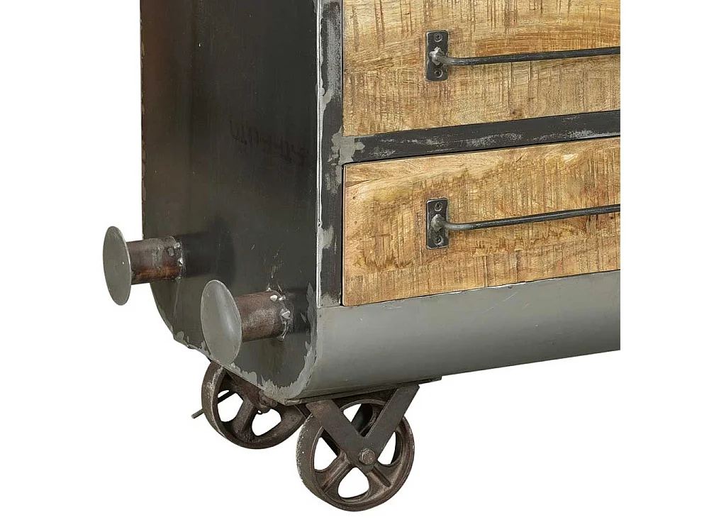 Esszimmersideboard im Industry und Loft Stil sechs Schubladen