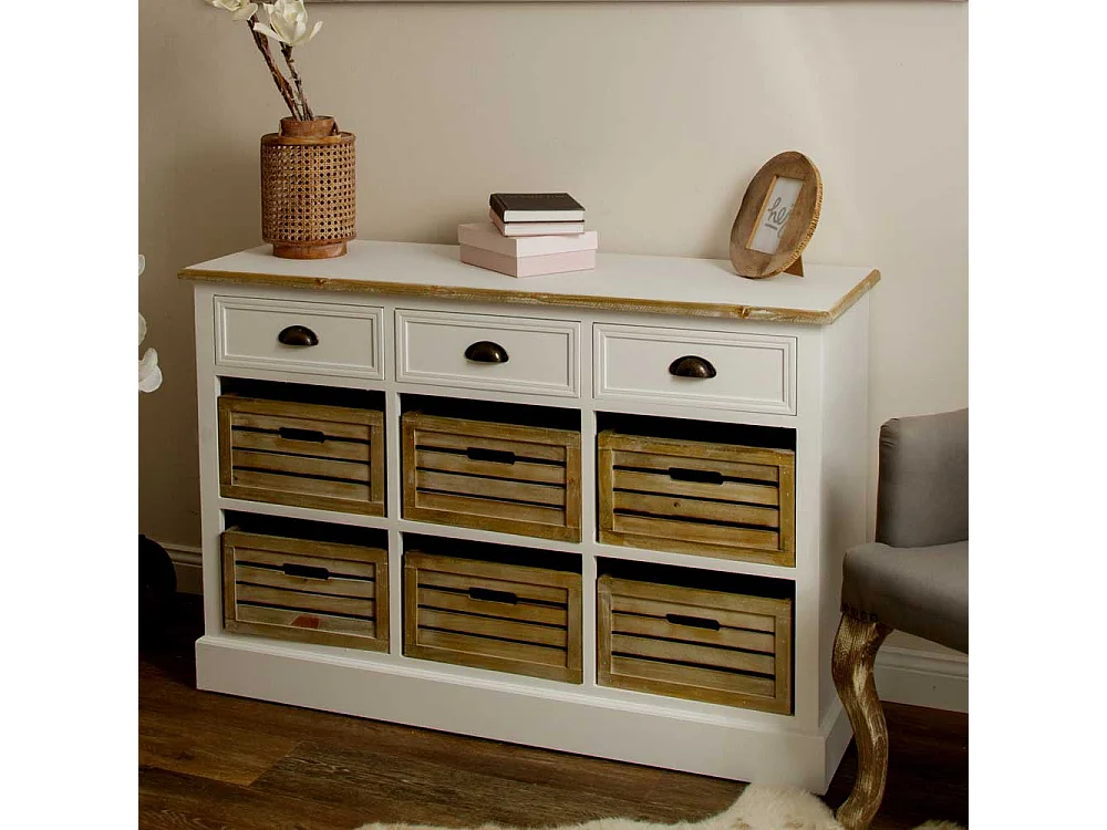 Sideboard mit Körben Landhausstil