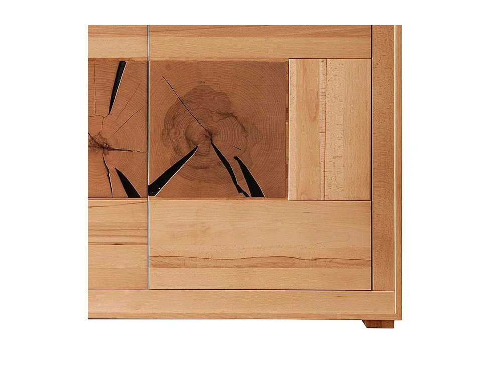 Esszimmersideboard massiv aus Kernbuche Hirnholz Einlagen