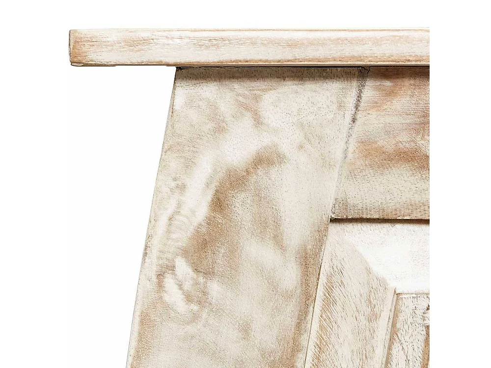 Vintage Design Sideboard in Creme Weiß Akazie Massivholz