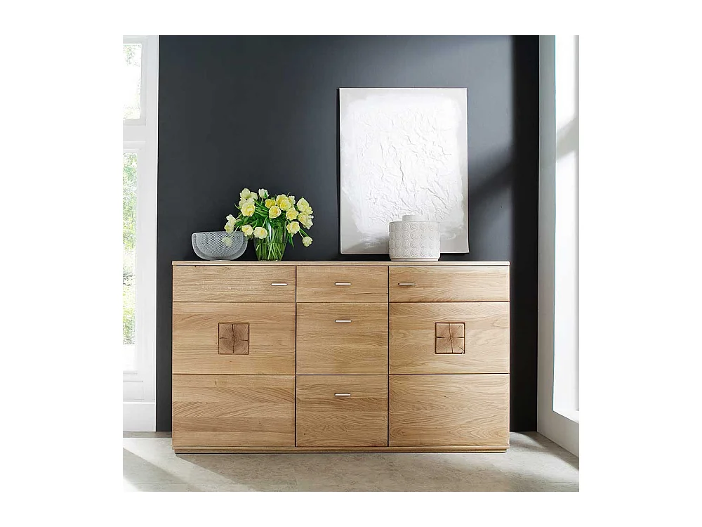 Wohnzimmer Sideboard aus Eiche Bianco 165 cm
