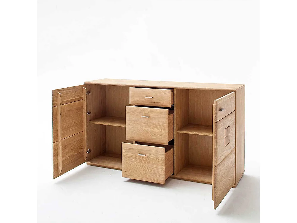 Wohnzimmer Sideboard aus Eiche Bianco 165 cm