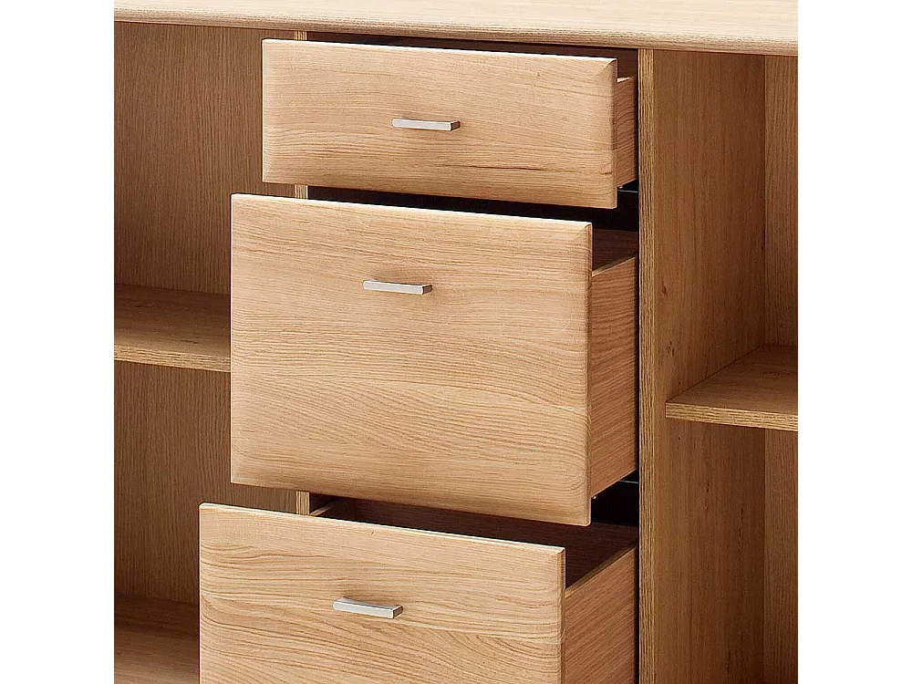 Wohnzimmer Sideboard aus Eiche Bianco 165 cm