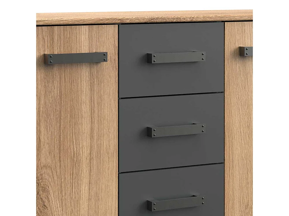 Esszimmersideboard im Industry und Loft Stil vier Schubladen