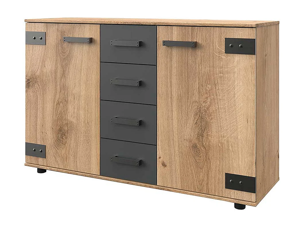 Esszimmersideboard im Industry und Loft Stil vier Schubladen