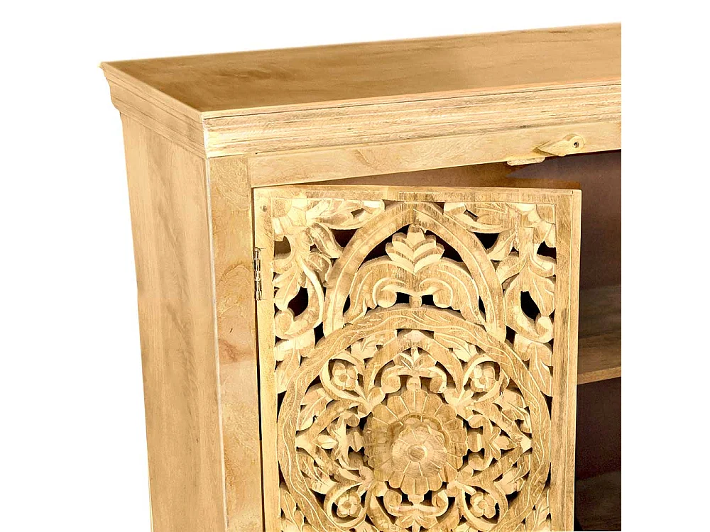 Esszimmer Sideboard in Mangobaum Sandfarben Vintage Look