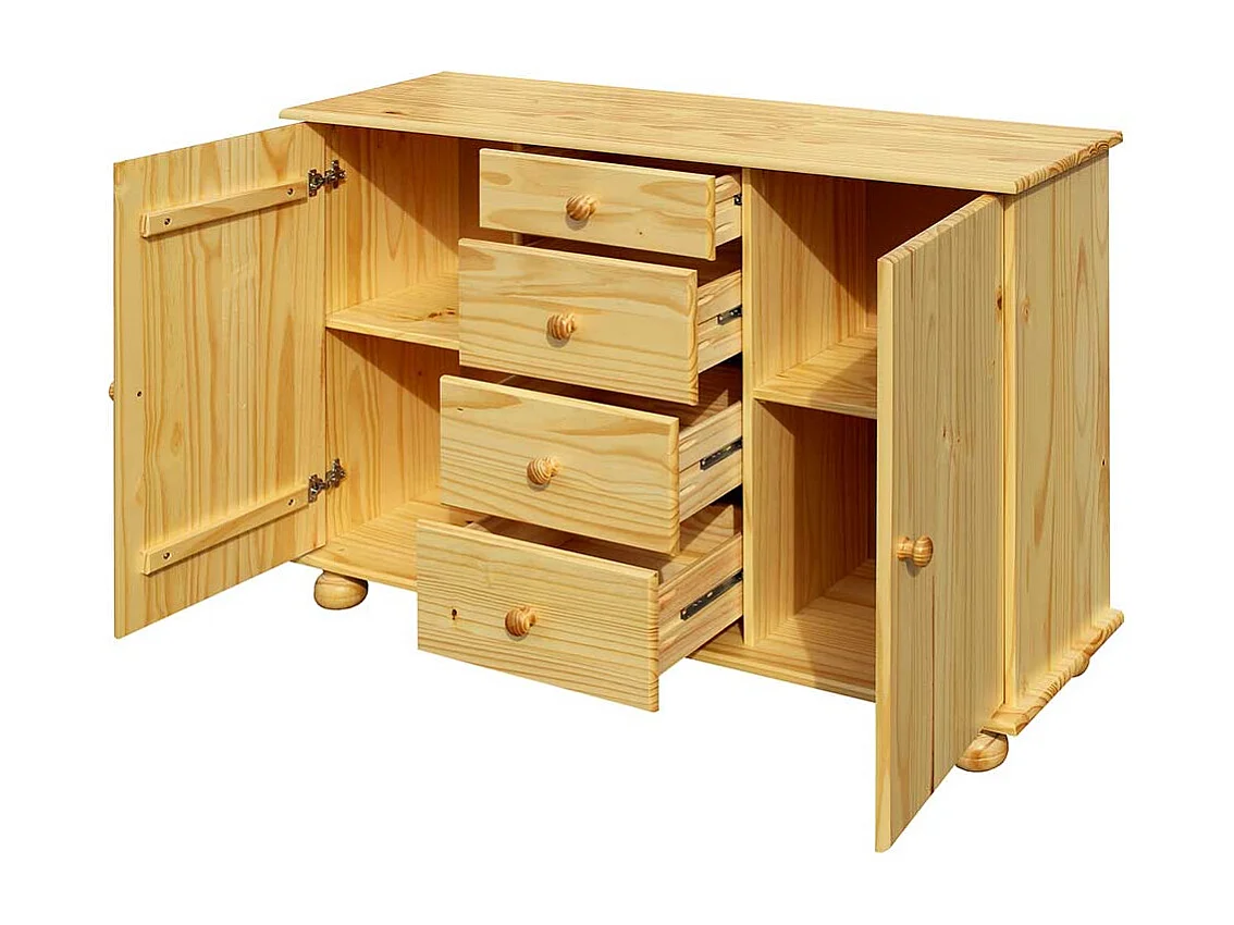 Massivholzkommode aus Kiefer lackiert Landhausstil