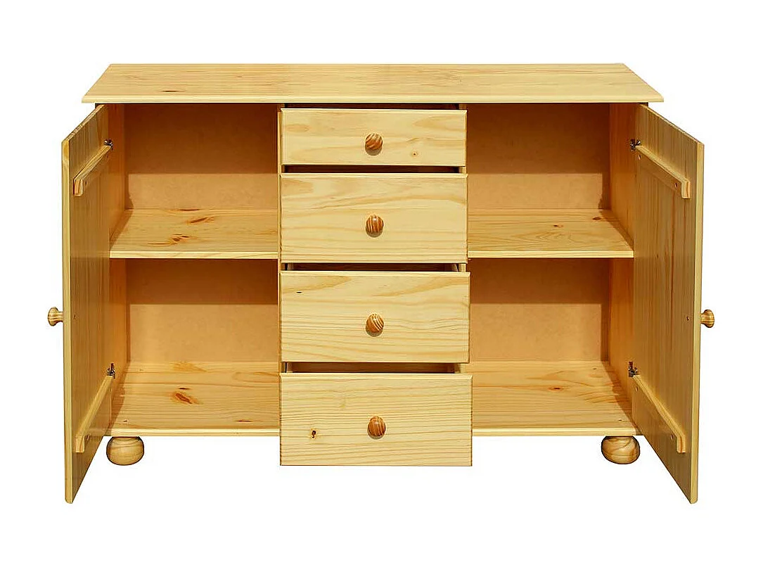 Massivholzkommode aus Kiefer lackiert Landhausstil