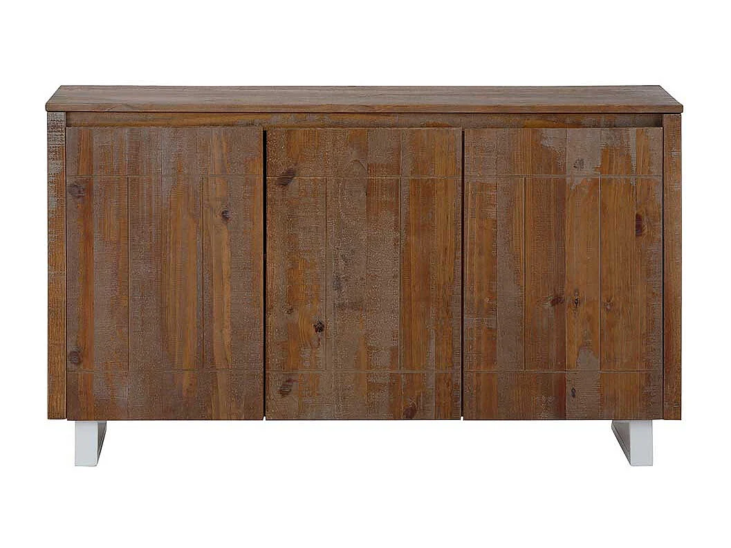 Modernes Sideboard in Kiefer dunkel Bügelgestell aus Metall