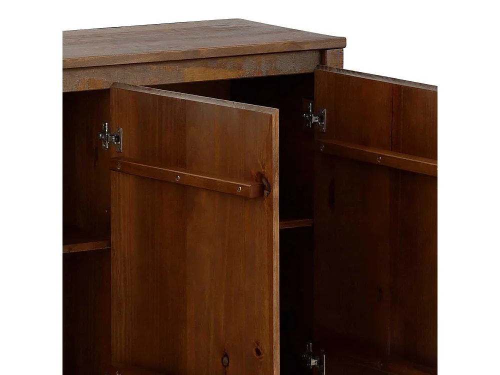 Modernes Sideboard in Kiefer dunkel Bügelgestell aus Metall