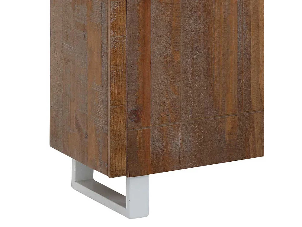 Modernes Sideboard in Kiefer dunkel Bügelgestell aus Metall