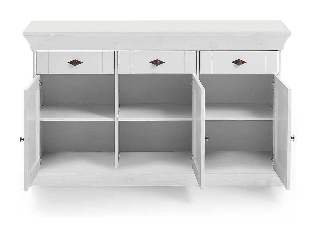 Esszimmer Anrichte in Weiß Kiefer massiv