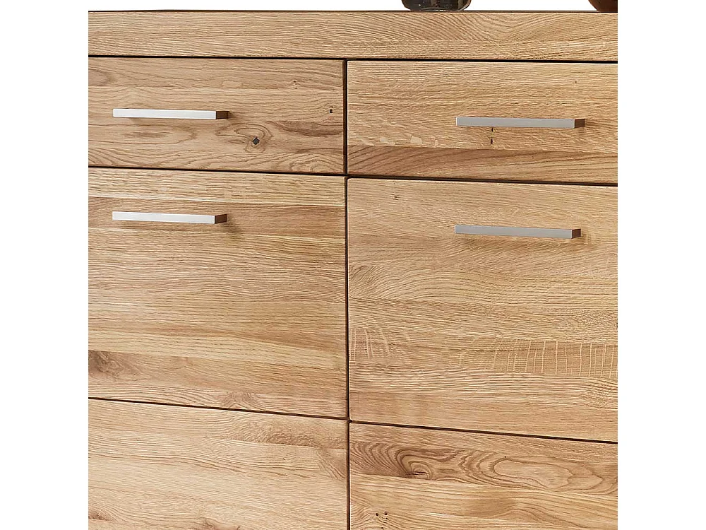 Großes Sideboard aus Wildeiche Massivholz 3 Türen 3 Schubladen
