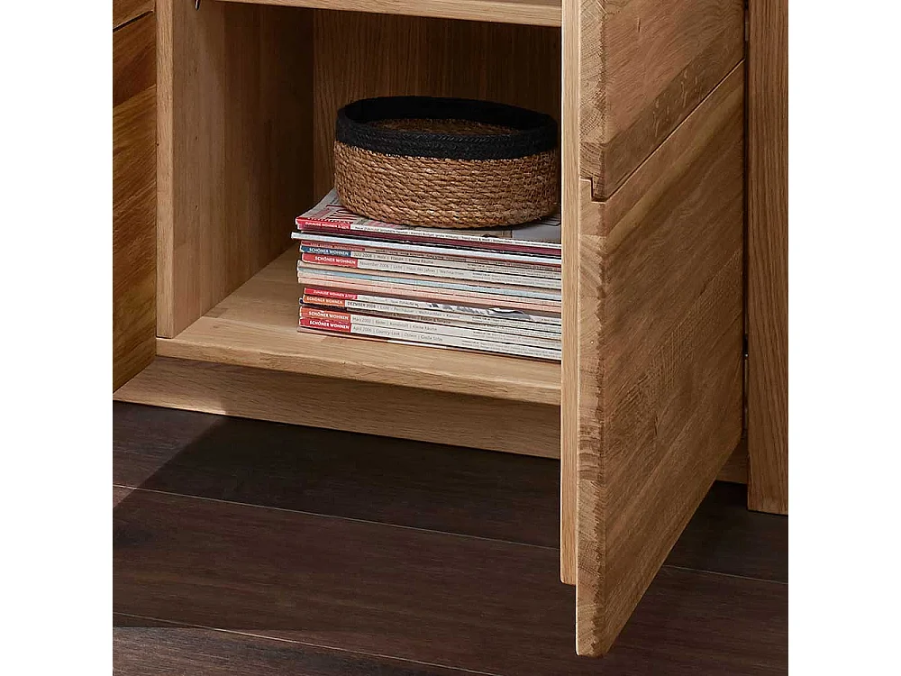 Großes Sideboard aus Wildeiche Massivholz 3 Türen 3 Schubladen