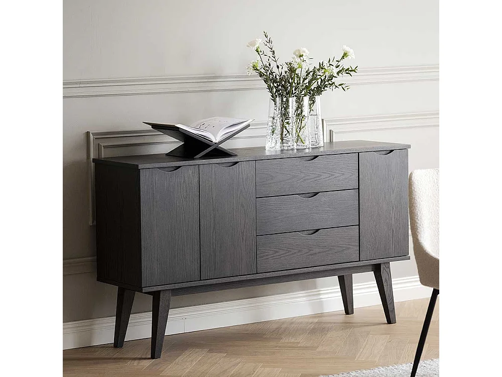 Skandi Sideboard in Eiche Dunkelbraun 150 cm breit