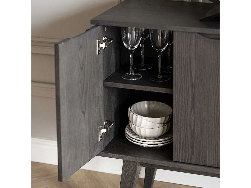 Skandi Sideboard in Eiche Dunkelbraun 150 cm breit