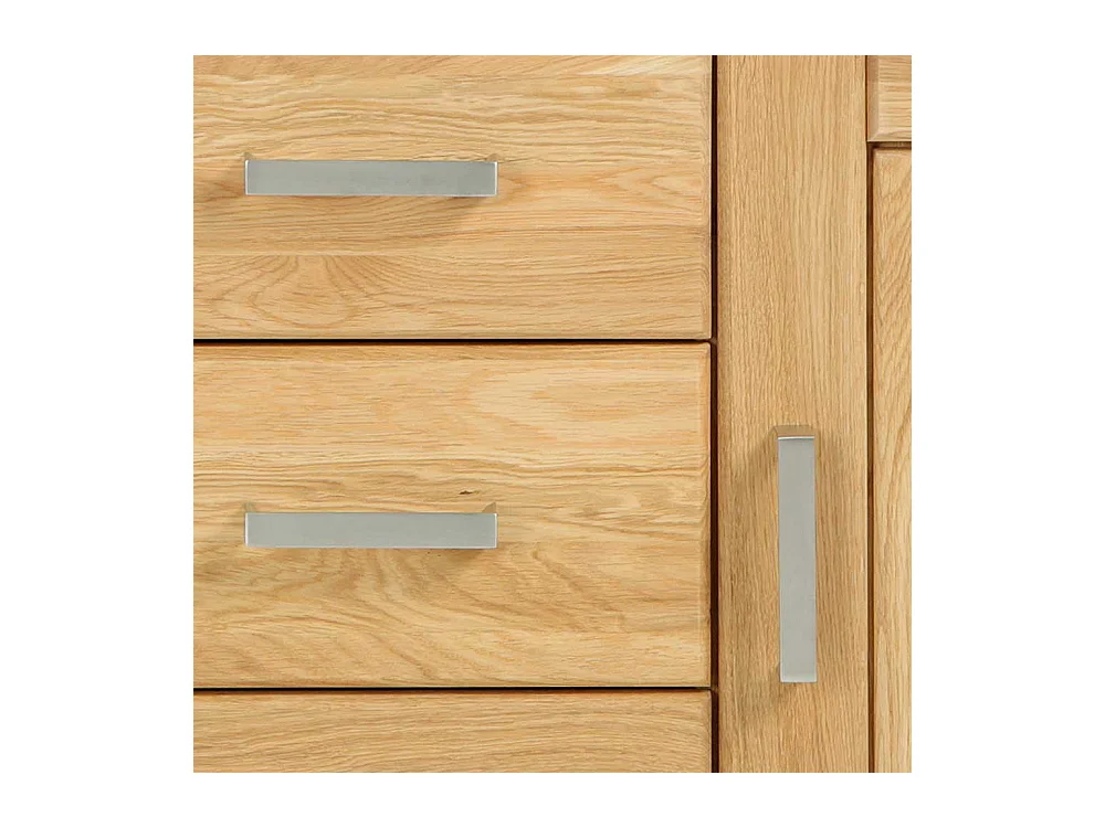 Vollholzkommode Wildeiche geölt drei Schubladen zwei Türen