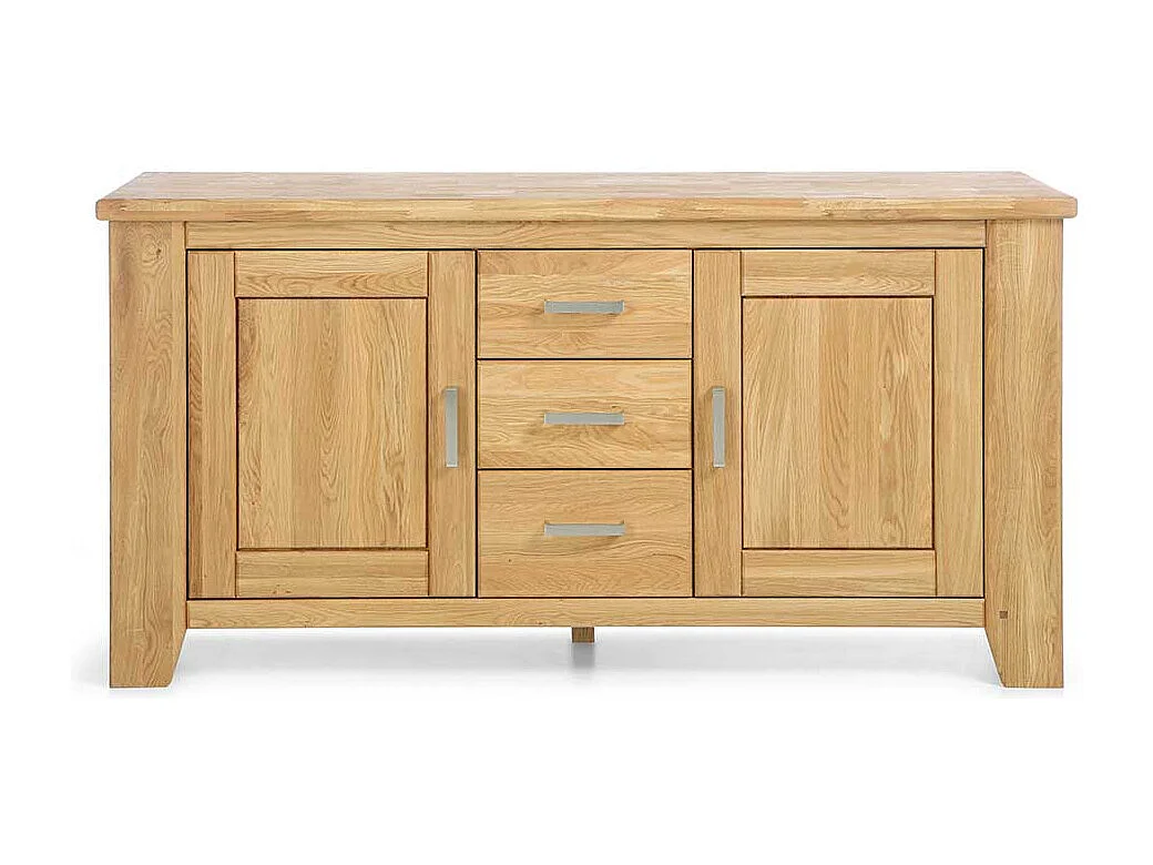 Vollholzkommode Wildeiche geölt drei Schubladen zwei Türen