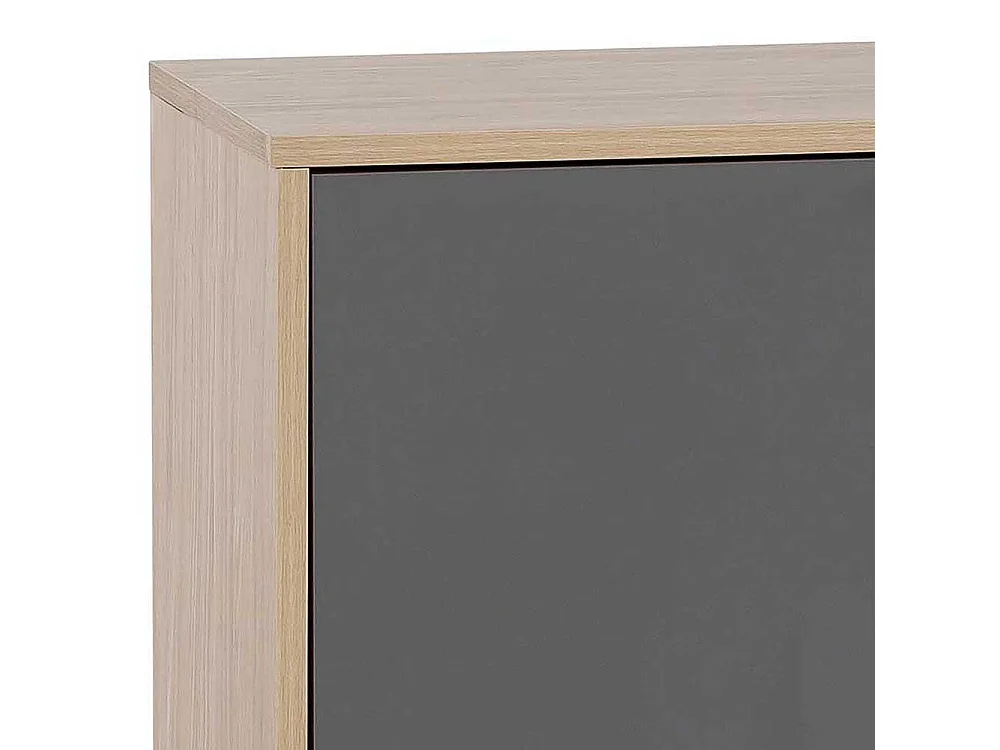 Esszimmersideboard in Eiche hell Holzoptik Dunkelgrau