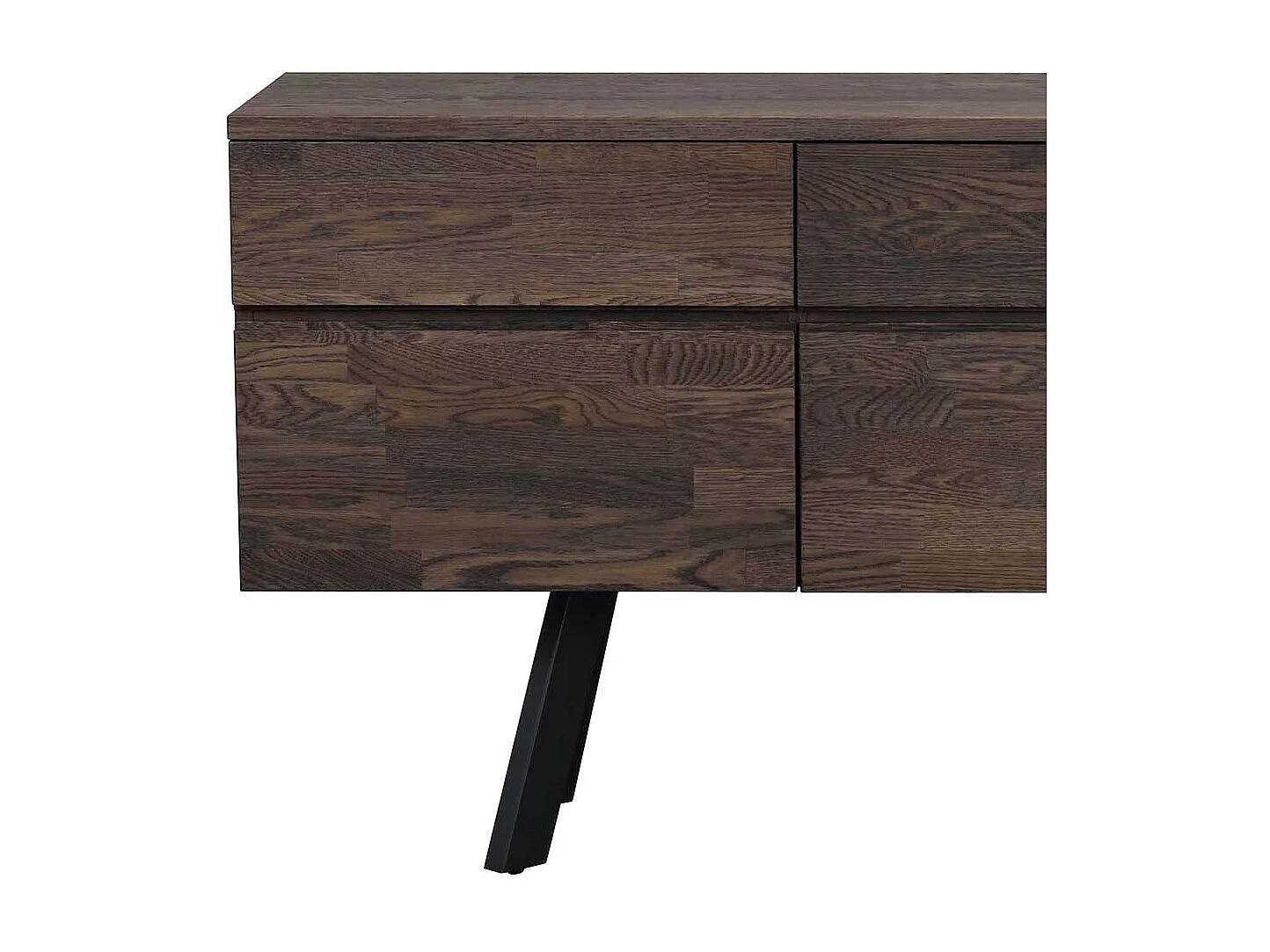 Wohnzimmer Sideboard in Rauchfarben lackiert Eiche Massivholz