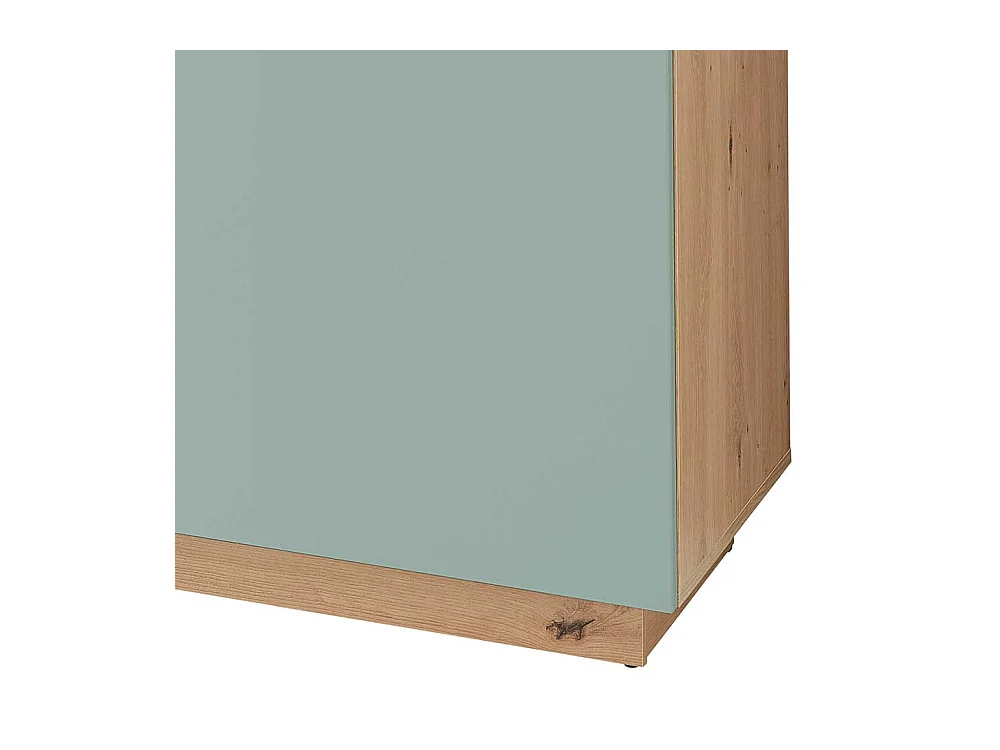 XL Wohnzimmerkommode in Graugrün und Wildeiche NB 240 cm breit