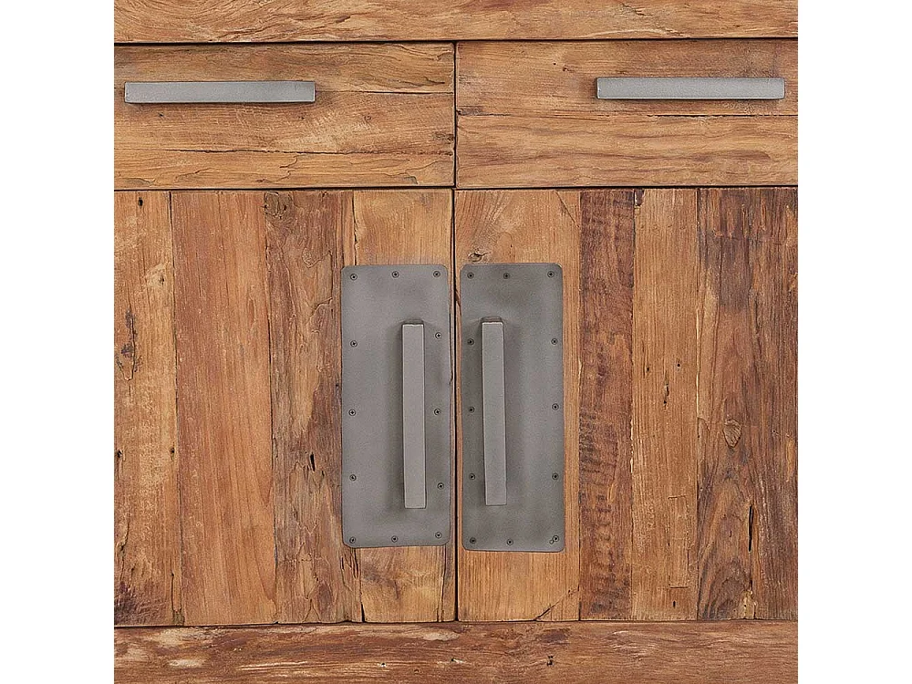 Sideboard aus Teak Massivholz Landhaus rustikal