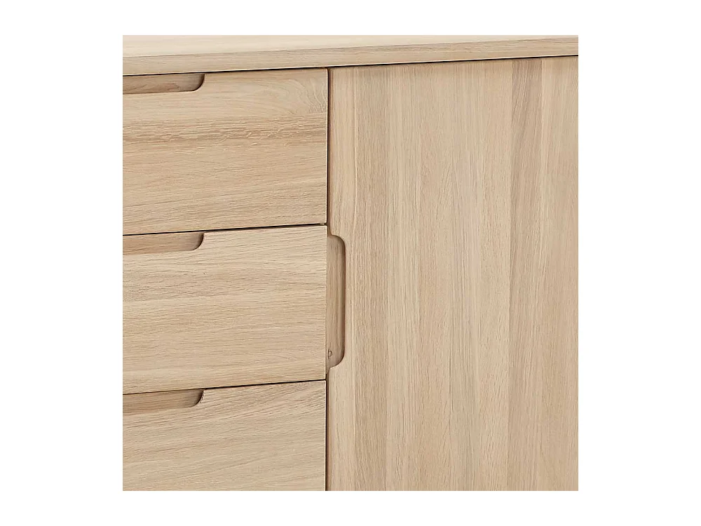 Massivholz Sideboard aus Eiche Bianco geölt 180 cm breit