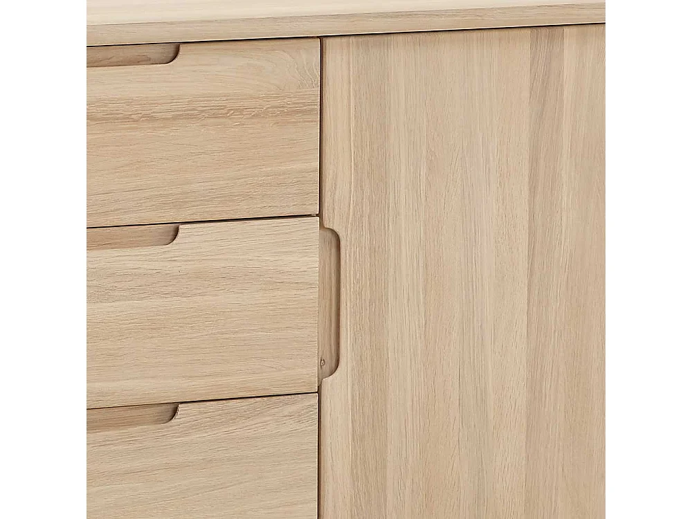 Massivholz Sideboard aus Eiche Bianco geölt 180 cm breit