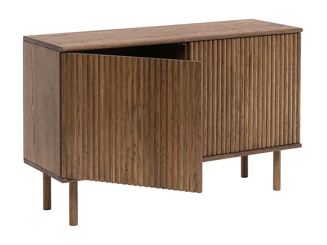 Skandi Esszimmerkommode aus Eiche Massivholz braun geölt