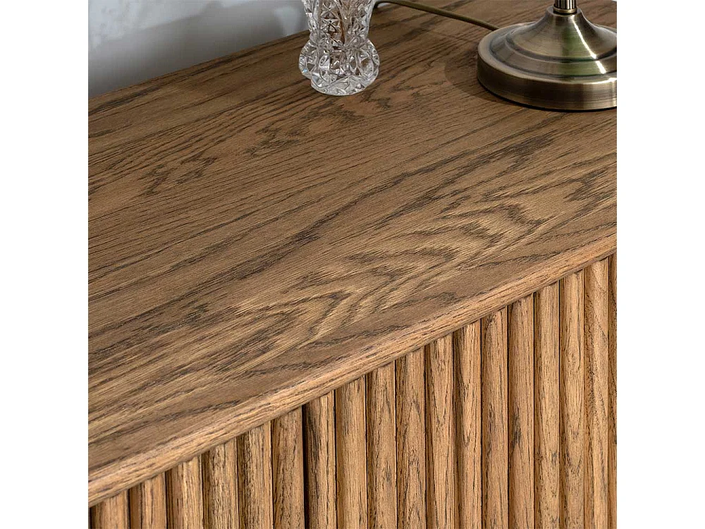 Skandi Esszimmerkommode aus Eiche Massivholz braun geölt