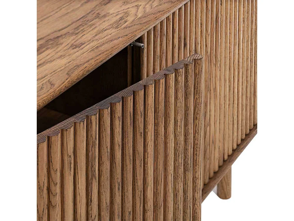 Skandi Esszimmerkommode aus Eiche Massivholz braun geölt