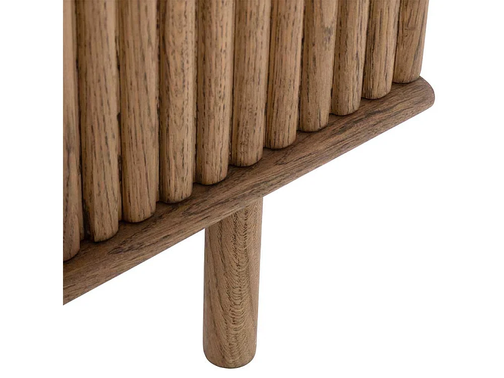 Skandi Esszimmerkommode aus Eiche Massivholz braun geölt