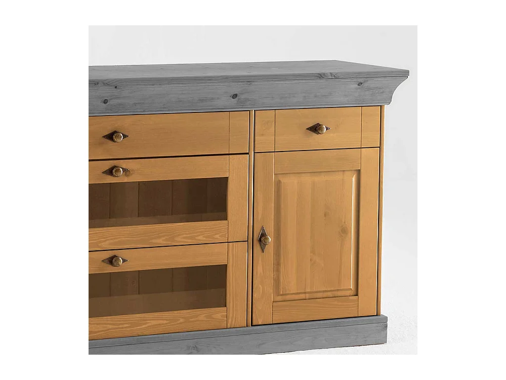 Sideboard aus Kiefer teilmassiv 85 cm hoch