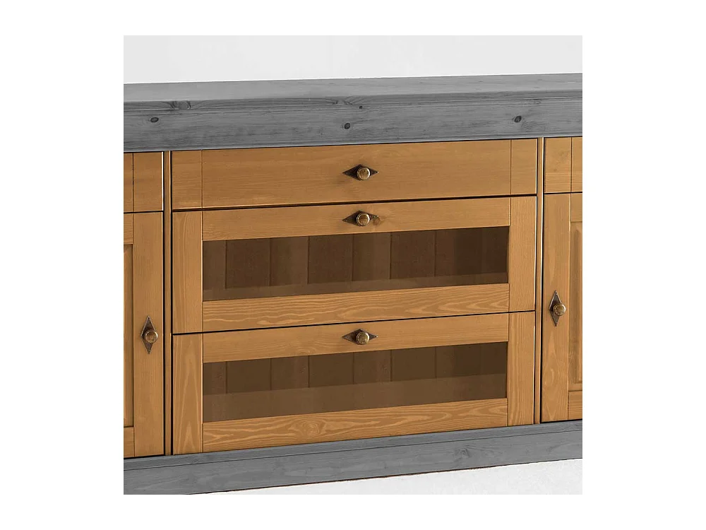 Sideboard aus Kiefer teilmassiv 85 cm hoch