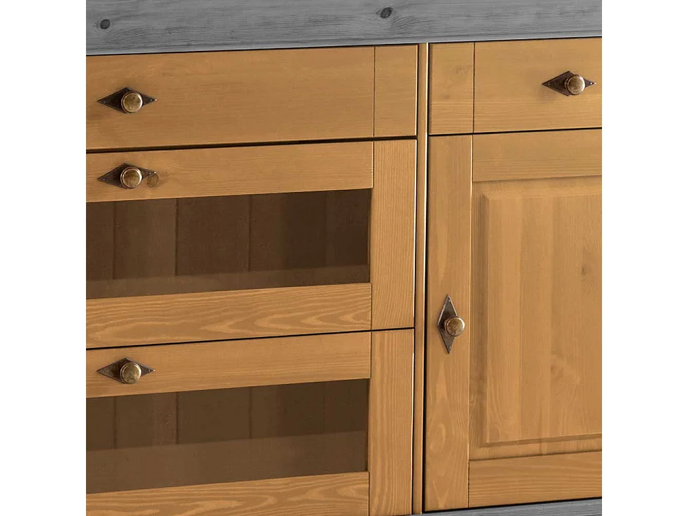 Sideboard aus Kiefer teilmassiv 85 cm hoch