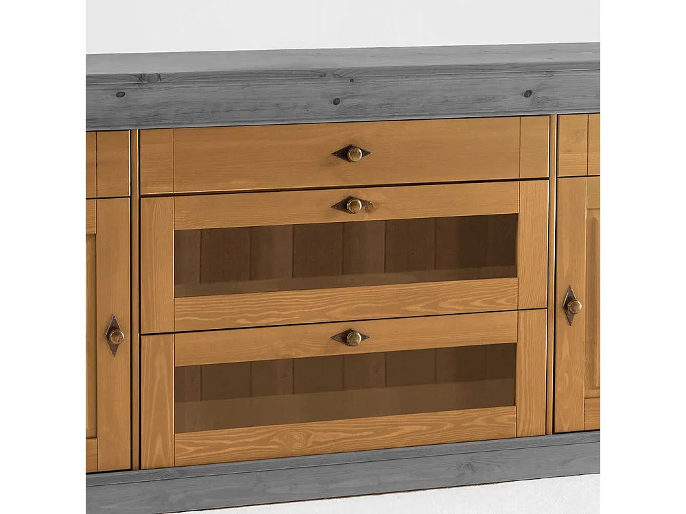 Sideboard aus Kiefer teilmassiv 85 cm hoch