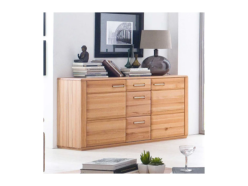 Wohnzimmer Sideboard aus Kernbuche Massivholz 160 cm breit
