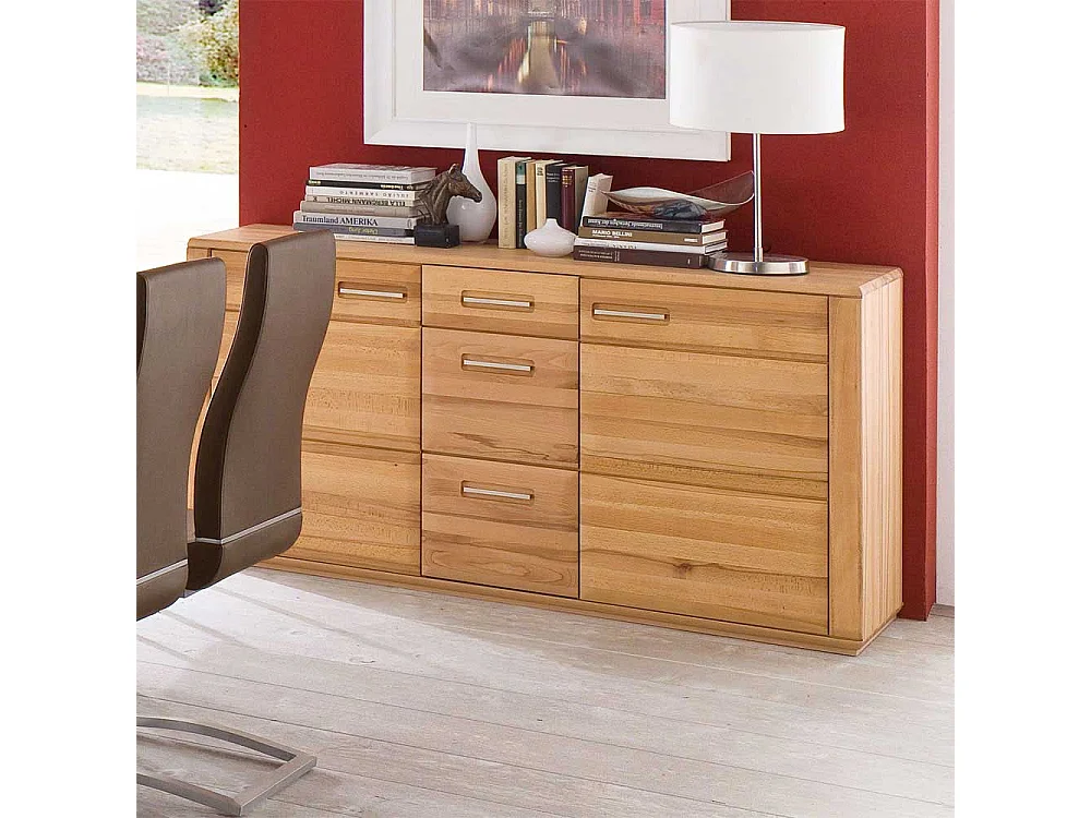 Wohnzimmer Sideboard aus Kernbuche Massivholz 160 cm breit