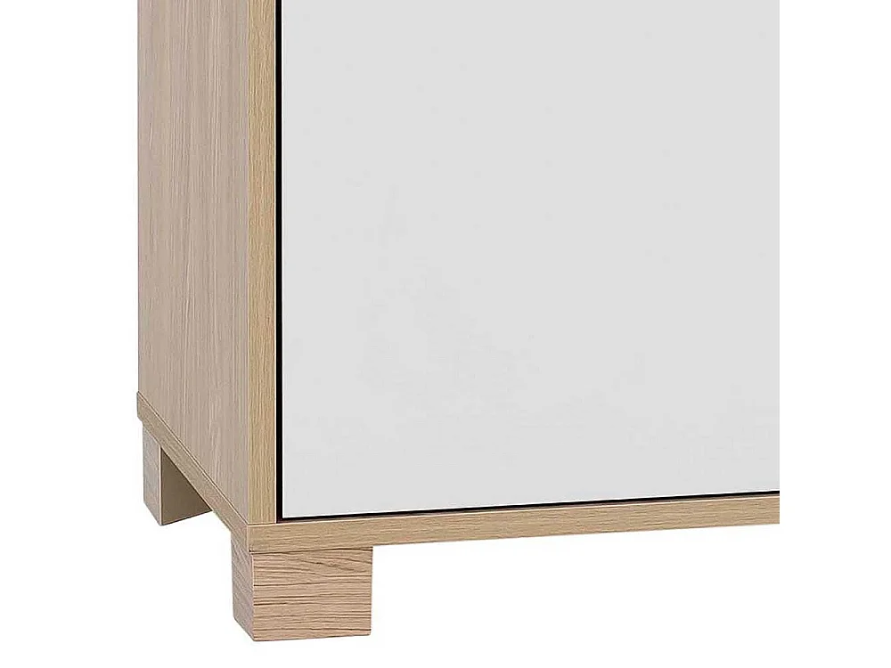 Esszimmerkommode in Eiche hell und Weiß modernem Design