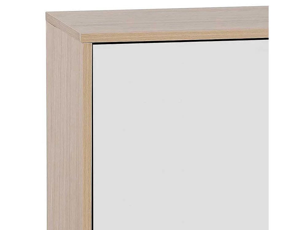 Esszimmerkommode in Eiche hell und Weiß modernem Design