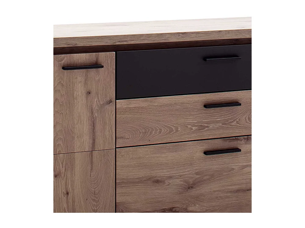 Esszimmersideboard in Wildeichefarben und Anthrazit 170 cm breit