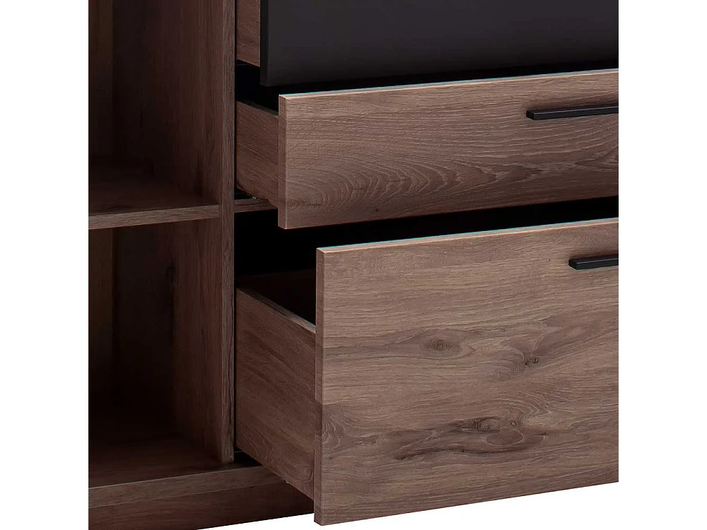 Esszimmersideboard in Wildeichefarben und Anthrazit 170 cm breit