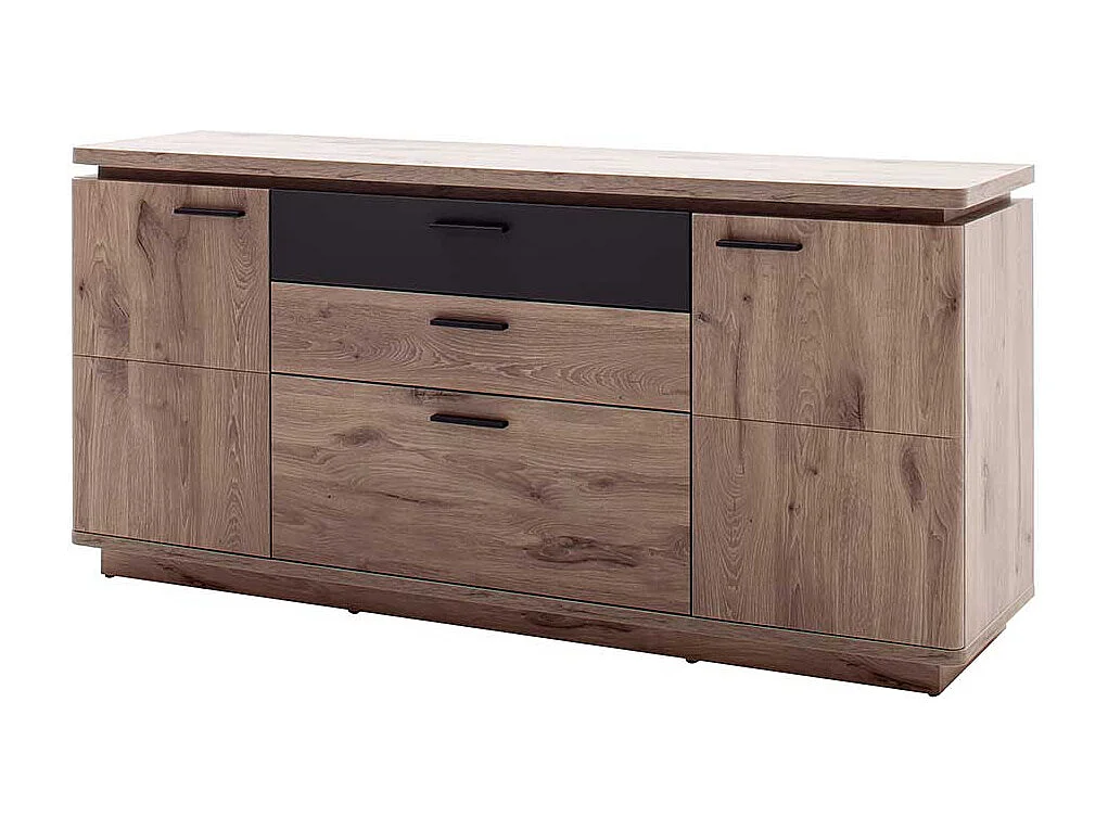Esszimmersideboard in Wildeichefarben und Anthrazit 170 cm breit