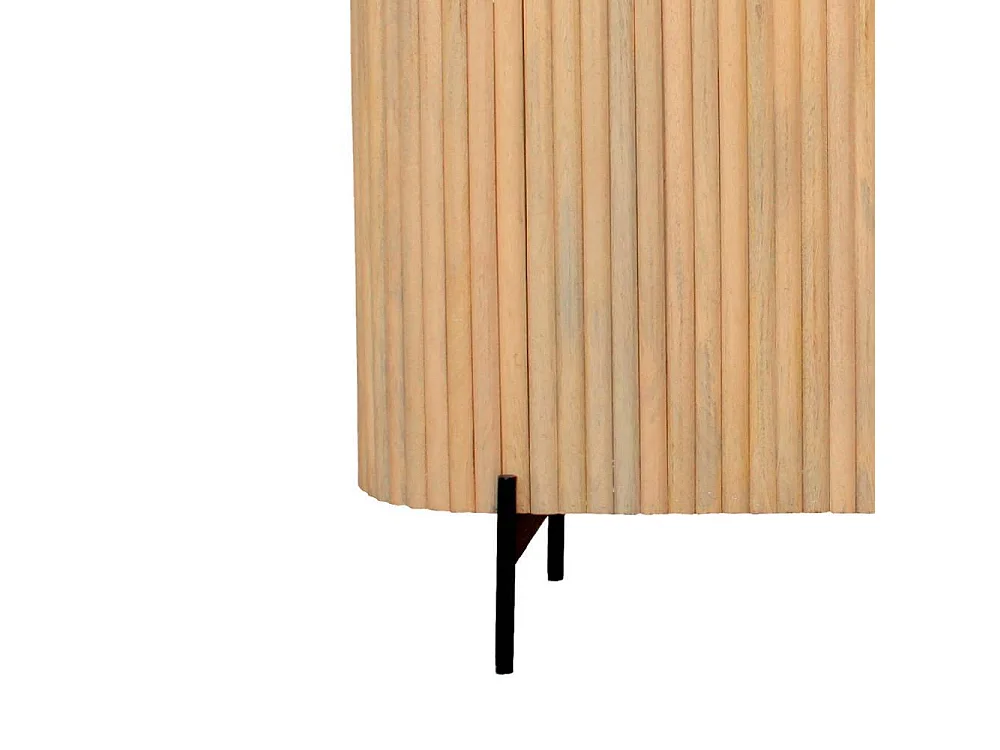 Sideboard Wohnzimmerkommode in ovaler Form im Skandi Design