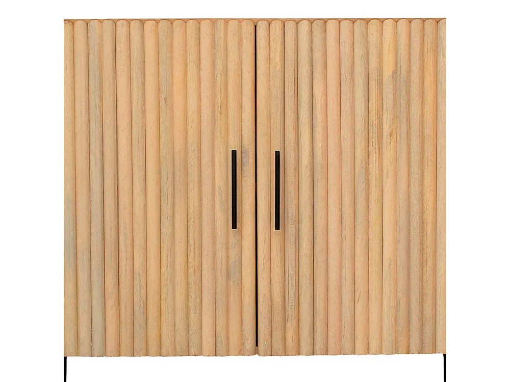 Sideboard Wohnzimmerkommode in ovaler Form im Skandi Design