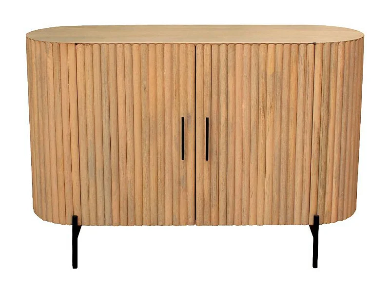 Sideboard Wohnzimmerkommode in ovaler Form im Skandi Design