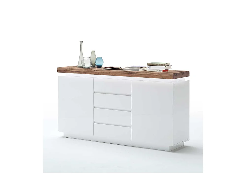 Anrichte mit dimmbarer Beleuchtung Weiß