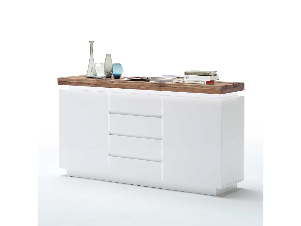 Anrichte mit dimmbarer Beleuchtung Weiß