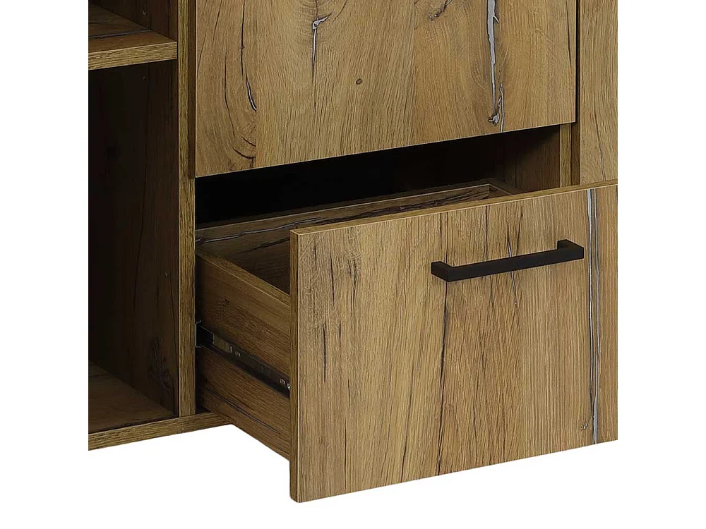 Modernes Esszimmersideboard in Zinneichefarben und Schwarz 180 cm breit