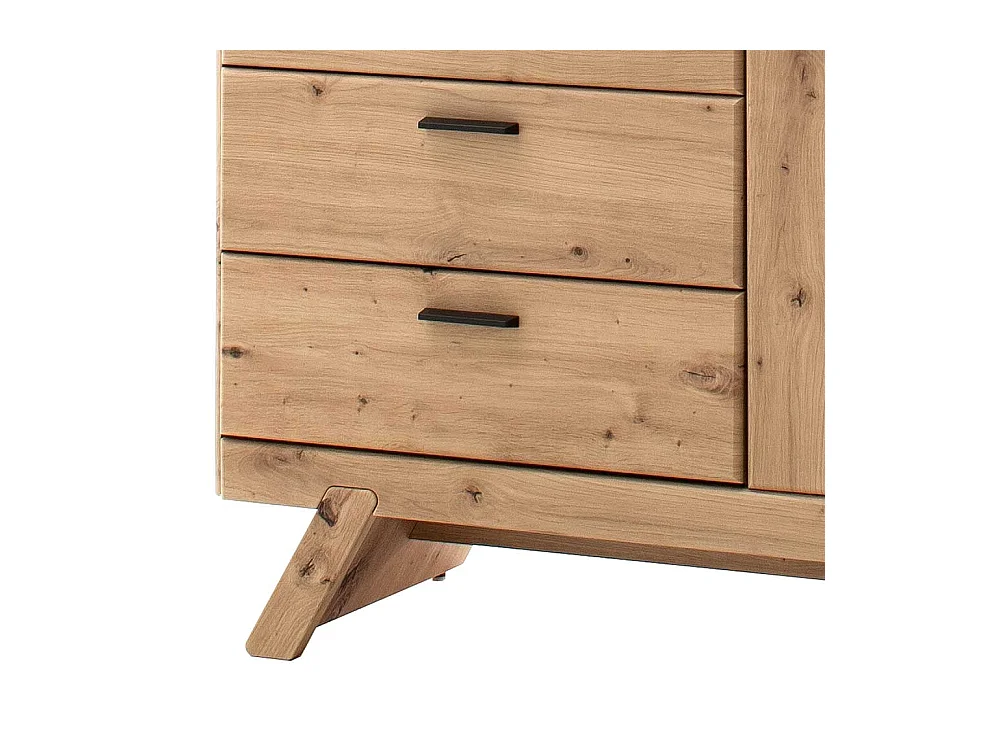 Wohnzimmerkommode in dunkel Grau und Eiche Optik 1-türig